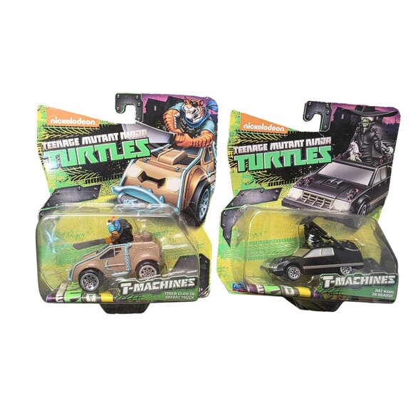Teenage Mutant Ninja Turtles T-Machines Rat King & Tiger Claw New Lot - Picture 1 of 10